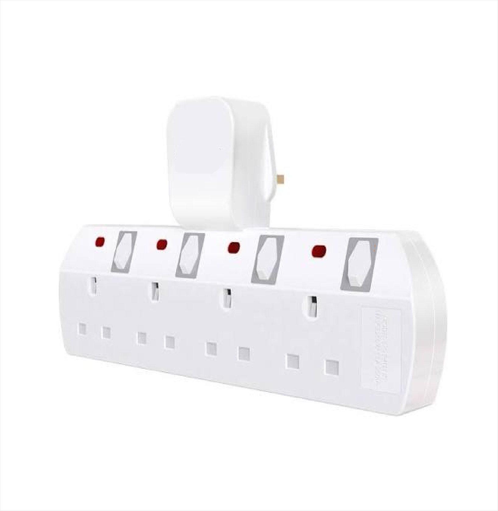 TS-UKT-4S.jpg 4 WAY T-SHAPE EXTEN.SOCKET 250V 13A MAX 3250W - Image 1