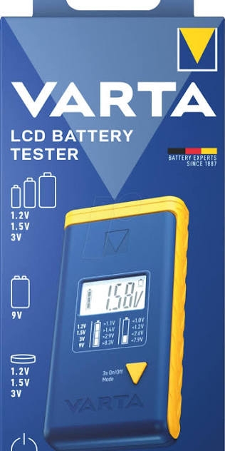 VARTA-891.jpg CD DIGITAL BATTERY TESTER 1.2V-3V - Image 1
