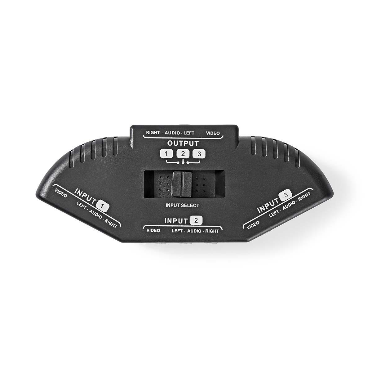 VSWI2403BK.jpg 3-Port AV Switch 3x RCA RWY Input - 1x RCA RWY Output Black - Image 1