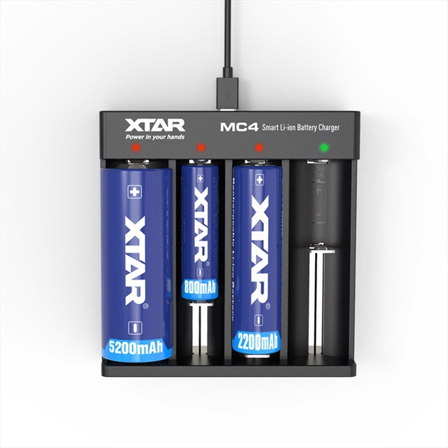 XTAR-MC4.jpg XTAR MC4 4-Slot Micro-USB Li-ion Battery Charger - Image 1
