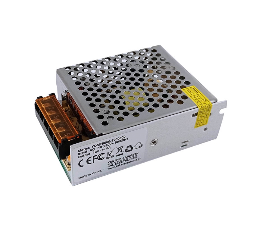 YDSPS060-12V5A.jpg 12V 5A METAL POWER SUPPLY - Image 1