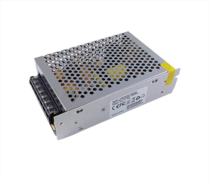 YDSPS120-1201000.jpg 240V - 12V 10A POWER SUPPLY -METAL - Image 1