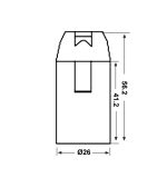 E14 Flame Retardant Thermoplastic Lampholder, 250 V, 2 A - Image 2