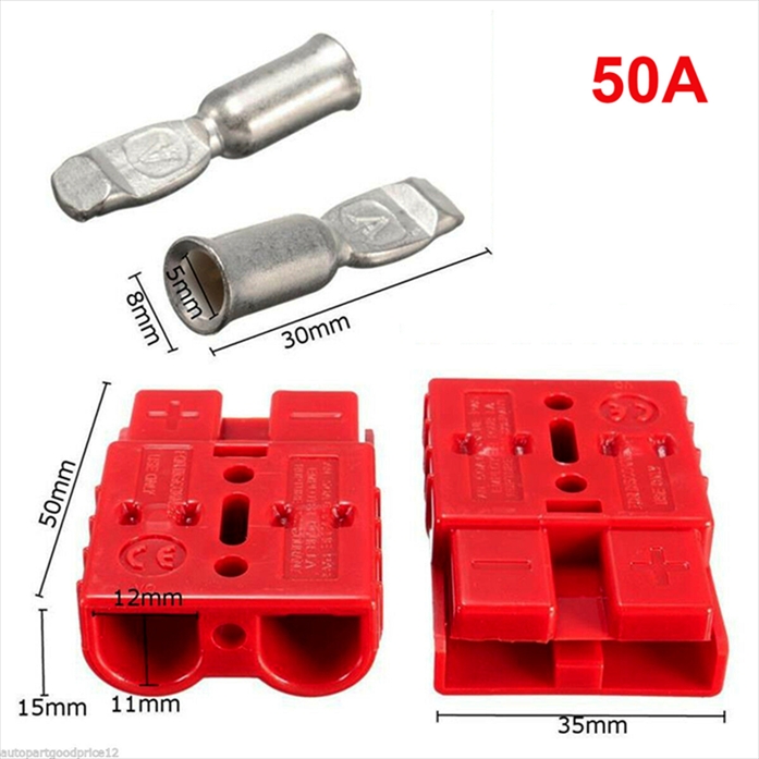BC-AND-50A.jpg ANDERSON BC-AND-50A BC-AND-50 A 2-Pole Battery Power Connector, 50 A - Image 1
