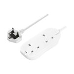 Masterplug BTG5N 2-Socket UK Extension Lead, 5 m, 13A, White