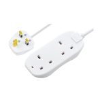 Masterplug BTN10N 2-Socket UK Extension Lead, 10 m, 13A, White