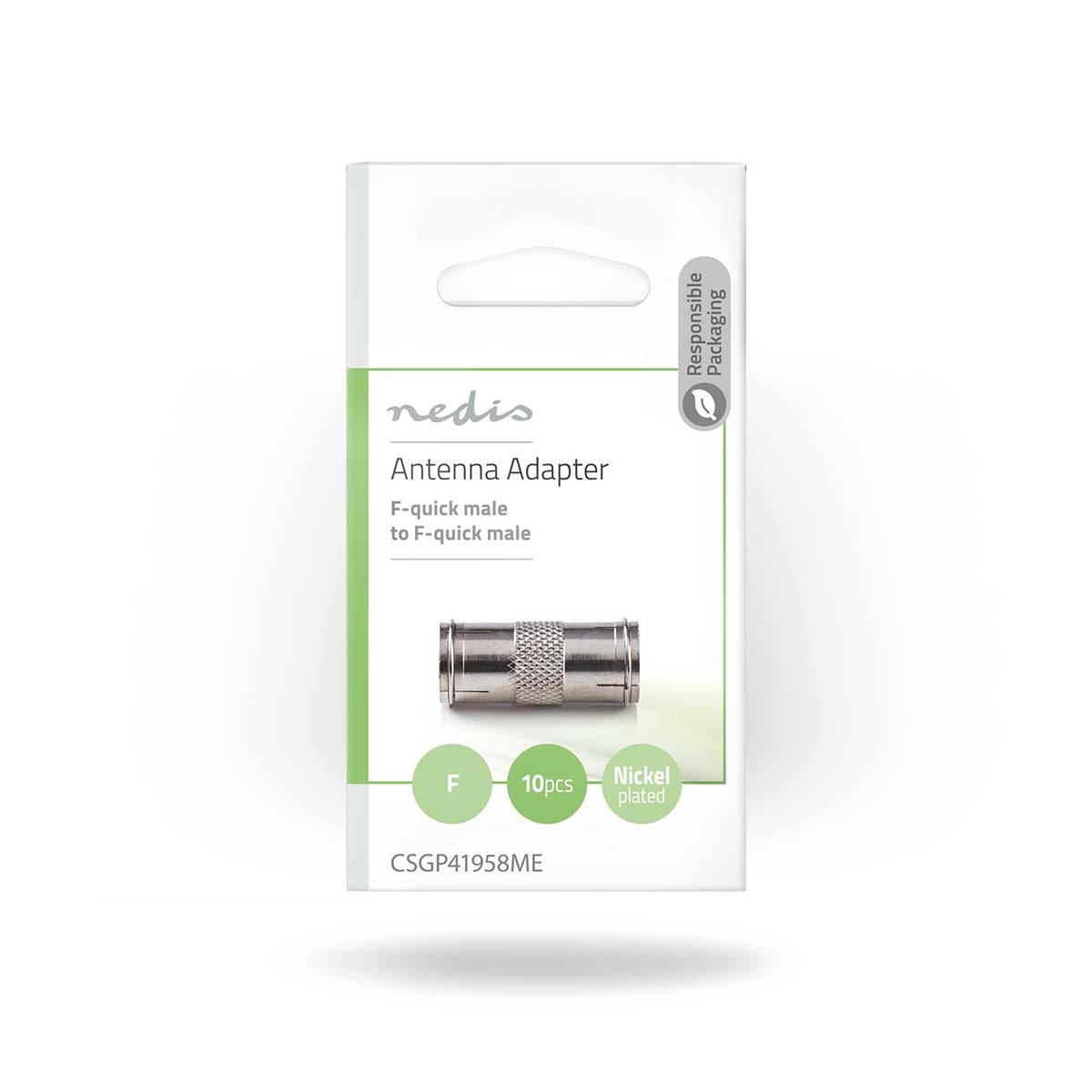 CSGP41958ME.jpg Satellite Antenna Adapter F-quick Male - F-quick Male 10 pieces Metal - Image 1