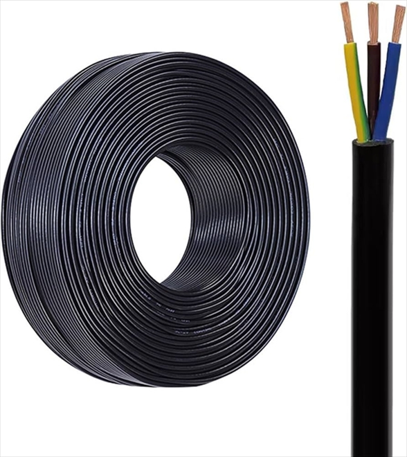 PVC3X1.0BLKX100M.jpg PVC 3X1.0mm power cable black X100meters - Image 1
