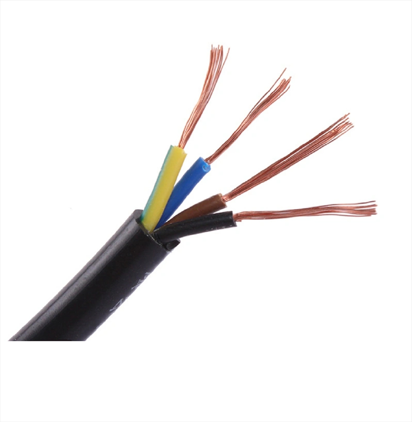PVC4X1.0BLKX1M.jpg PVC 4X1.0MM power cable black X1meter - Image 1
