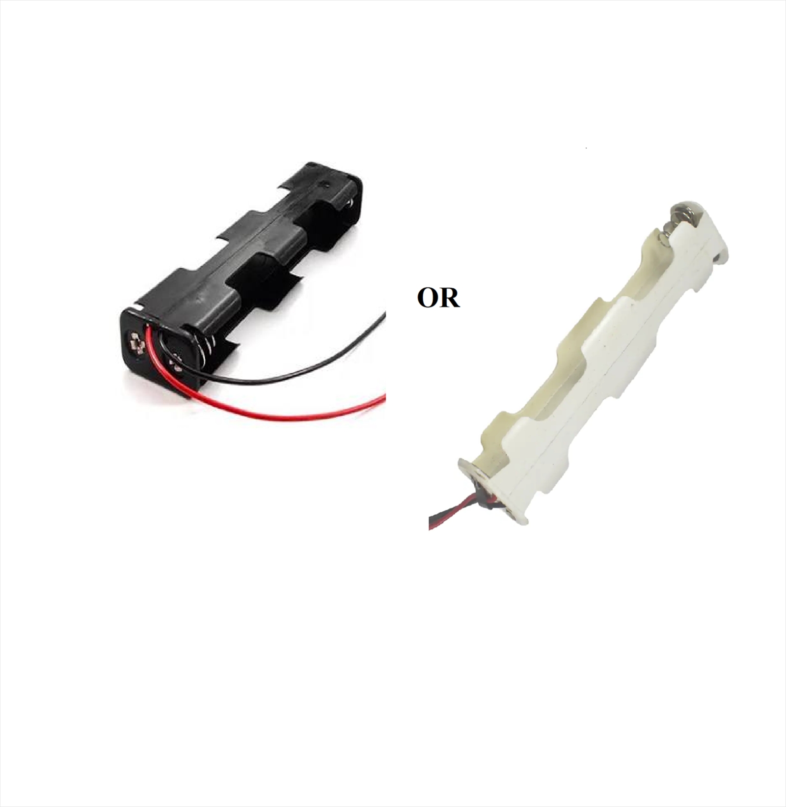 BH-342-1A.jpg AA R6 Battery holder Batt.no:4 Cable Black / white - Image 1