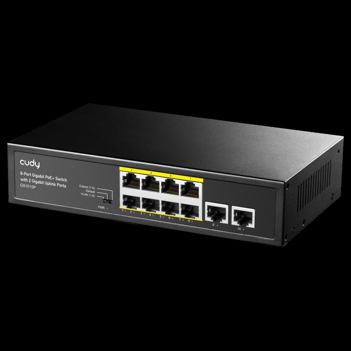 GS1010P.jpg 8-PORT GIGABIT PoE+SWITCH WITH 2 GIGABIT PORTS - Image 1