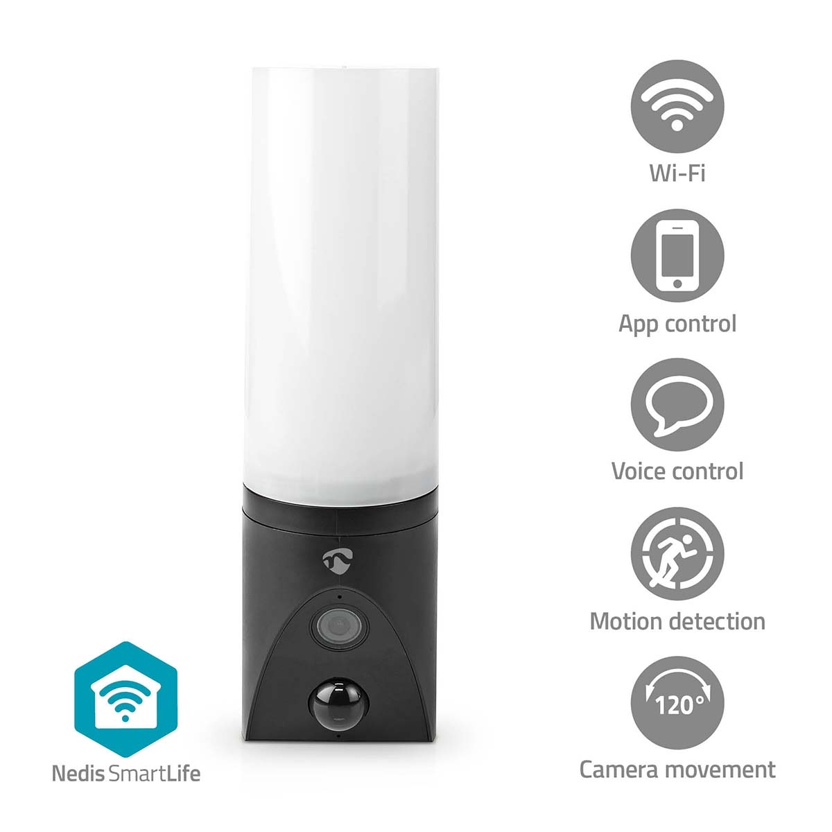WIFICOL20BK.jpg SmartLife Outdoor Camera Wi-Fi Ambient light Full HD 1080p IP65 Motion sensor Night vision - Image 1