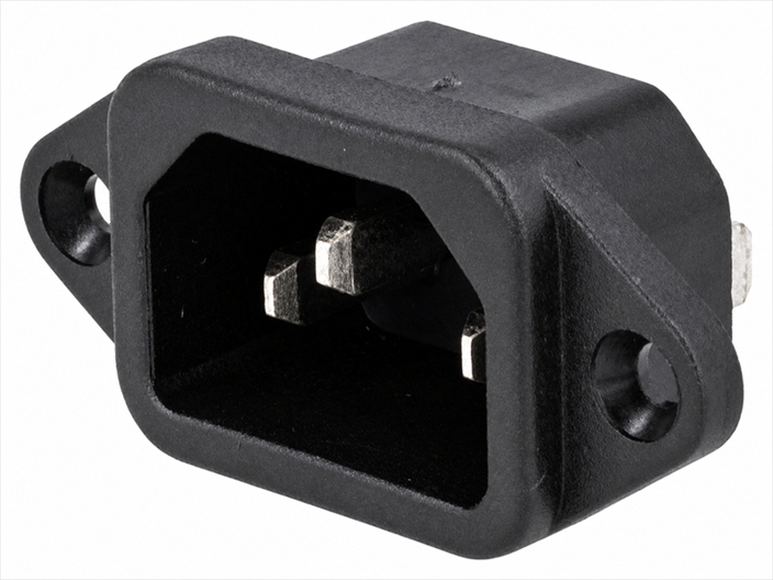 KS102.jpg CANAL ELECTRONIC KS102 AC Supply Socket MALE10A 250 V AC C154 IEC 60320 - Image 1