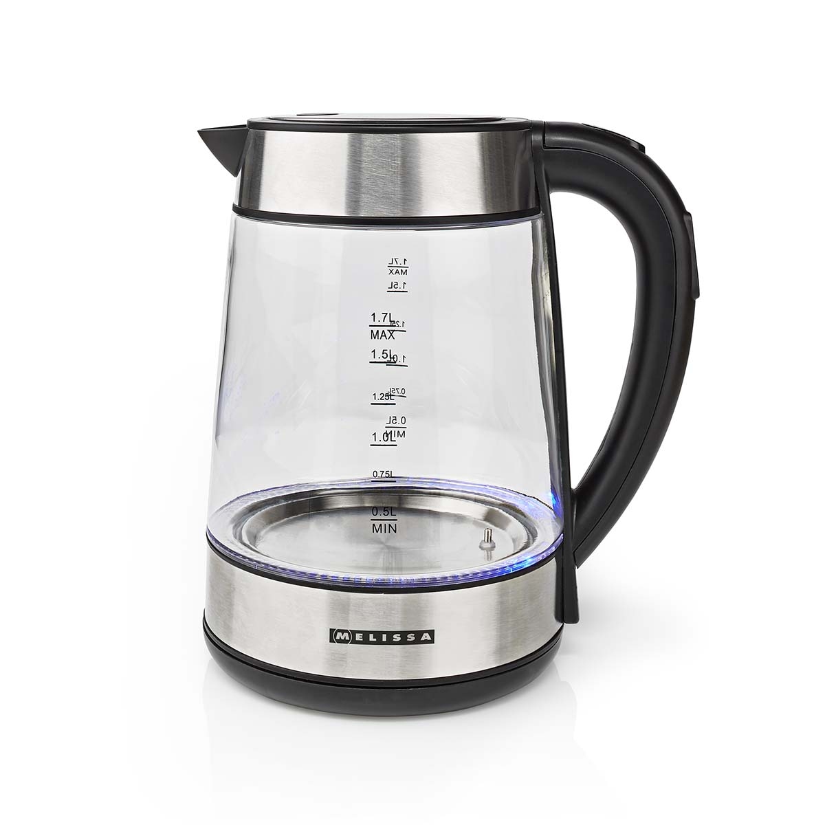16130311.jpg Digital Electric Kettle 1.7 l 2200W Glass 360° pirouette base - Image 1