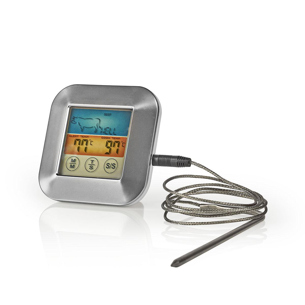 KATH106SI.jpg Meat Thermometer 0 - 250°C Colour Display Timer - Image 1