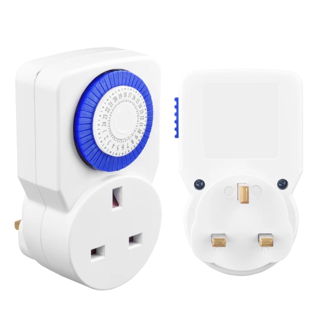 TMS24.jpg Masterplug TMS24 24-Hour Mechanical Plug-In Timer, 13 A - Image 1