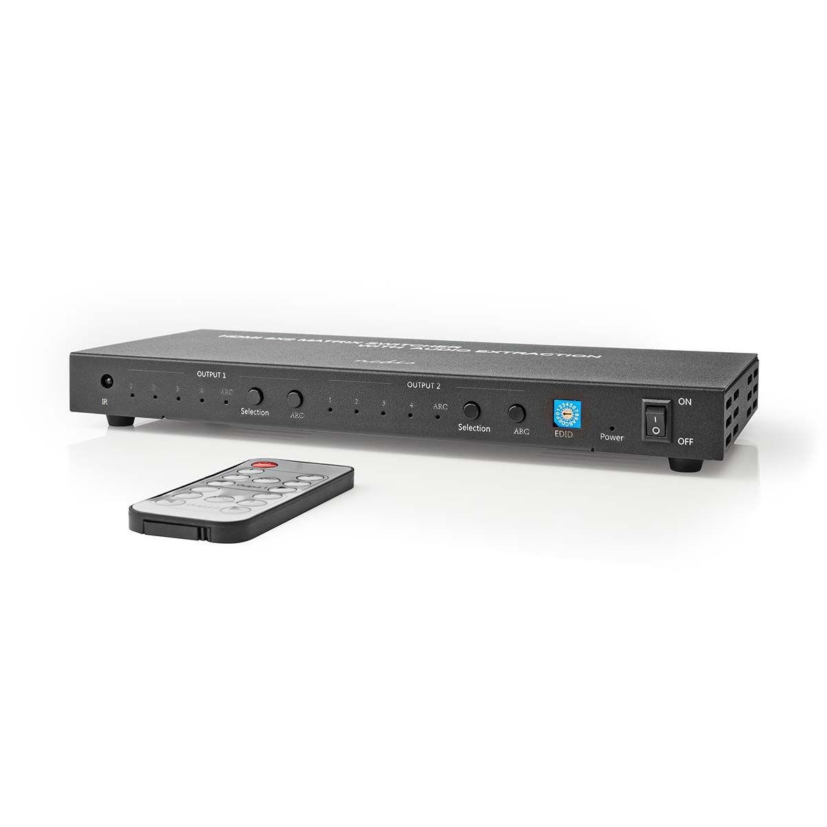 VMAT3482AT.jpg HDMI Matrix Switch 4 x 2 ports 4x HDMI Input 2x 3.5 mm / 2x HDMI Output / 2x TosLink - Image 1