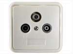 Philex 27965U Screened FM / UHF / Satellite Wall Plate