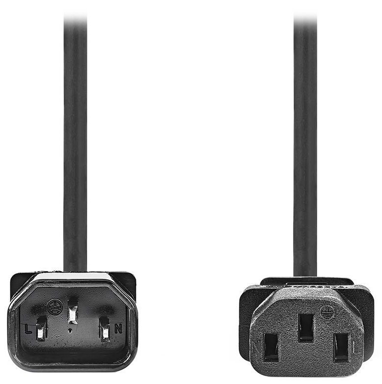 CEGL10500BK50.jpg Nedis CEGL10500BK50 IEC Power Extension Cable, IEC C14 to IEC C13, 5.00 m - Image 1