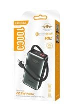 Kakusiga KSC-1099 Power Bank, 10000 mAh, 22.5 W USB-A, 20 W USB-C, Black