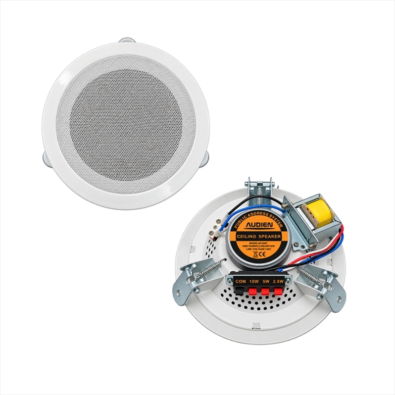 M-548-WH.jpg Audien M-548 Ceiling Speaker, 100 V, 10 W RMS, White - Image 1