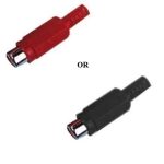 RP006 RCA Female Cable Connectors, Red and Black, Pack of 4