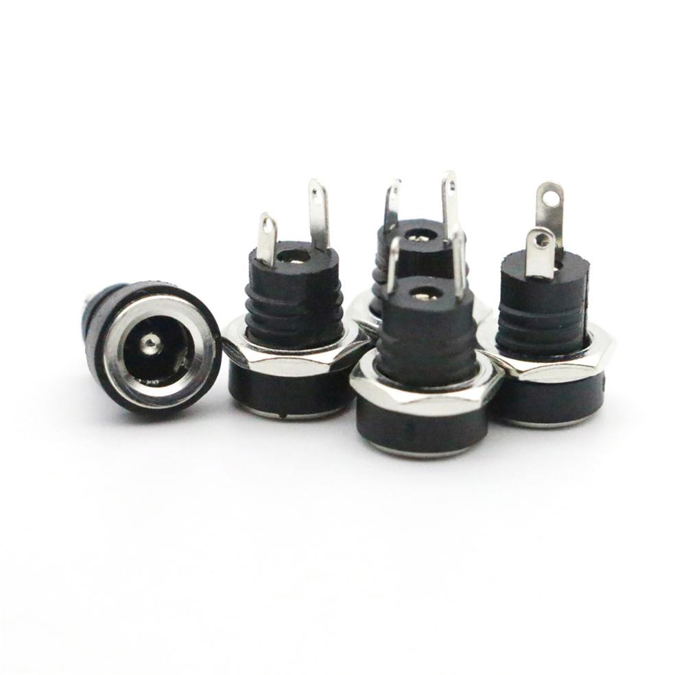 XS-P004X2.jpg XS-P004 DC Panel Mount Socket, 5.5 x 2.5 mm, Pack of 2 - Image 1