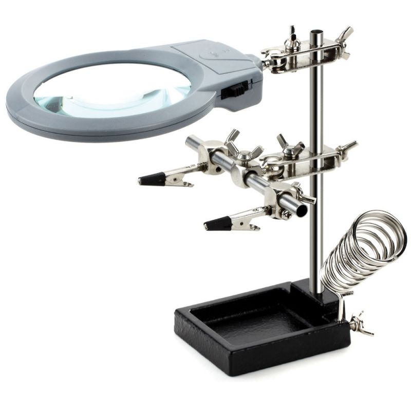 ZD-10M.jpg HELPING HAND FOR SOLDERING,LIGHT AND STAND - Image 1
